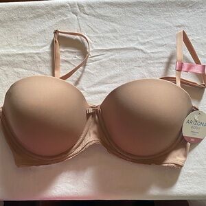 Arizona Jean Company Women's Nude Strapless Bra Size 38C